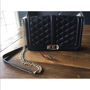 Rebecca Minkoff Black Quilted Love Crossbody Bag